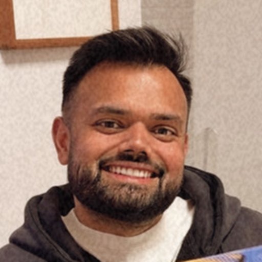 Rishabh Singh, smiling